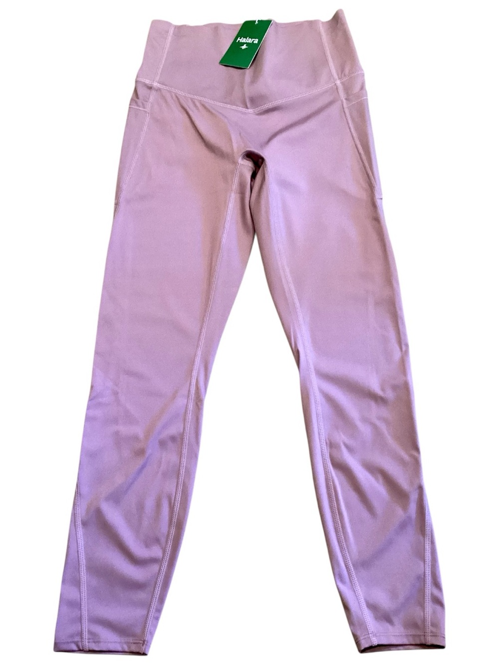 Halara Lavender High Waisted Leggings Small 7/8 Double Pocket Athletic Yoga NEW